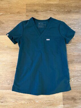 Figgs Catalina scrub top XXS Caribbean Blue
